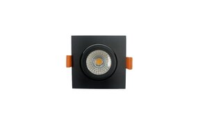 LED inbouwspot - IP65 - Vierkant zwart -  Dimbaar - 5W vervangt 50W - 2700K warm wit licht