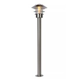 Lucide LED Lantaarnpaal Buiten E27 - IP44 - Mat chroom