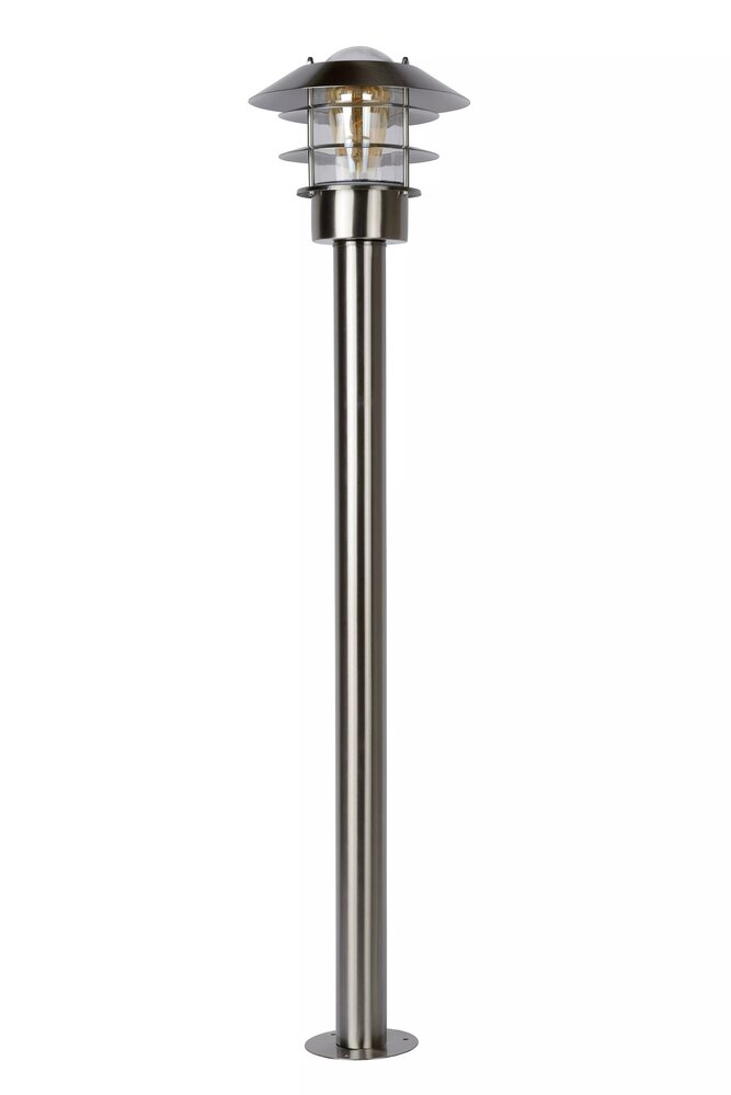 Lucide LED Lantaarnpaal Buiten E27 - IP44 - Mat chroom Lucide LED Lantaarnpaal Buiten E27 - IP44 - Mat chroom