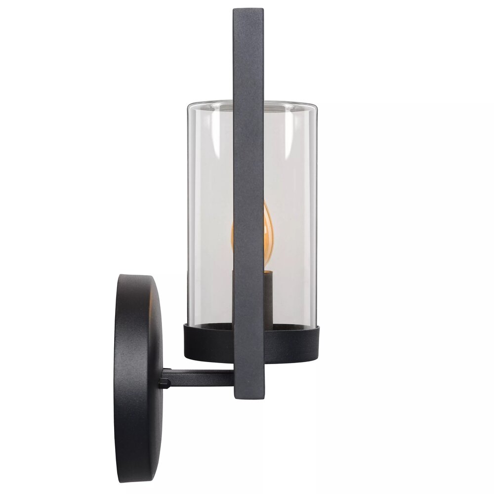 Lucide LED Wandlamp Buiten NISPEN - E14 fitting - IP44 - Zwart