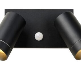 Lucide LED Wandspot Buiten - 2xGU10 - IP54 - Zwart