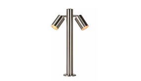 Lucide LED Sokkellamp Buiten - Â¯ 6,3 cm - GU10 - 2x5W 2700K - IP44 - Mat chroom