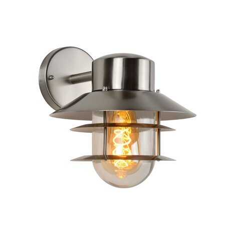 Lucide LED Wandlamp Buiten ZICO - Â¯ 21,8 cm - 1xE27 - IP44 - Mat chroom
