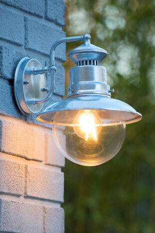 Lucide LED Wandlamp Buiten - Â¯ 21,3 cm - 1xE27 - IP44 - Zink