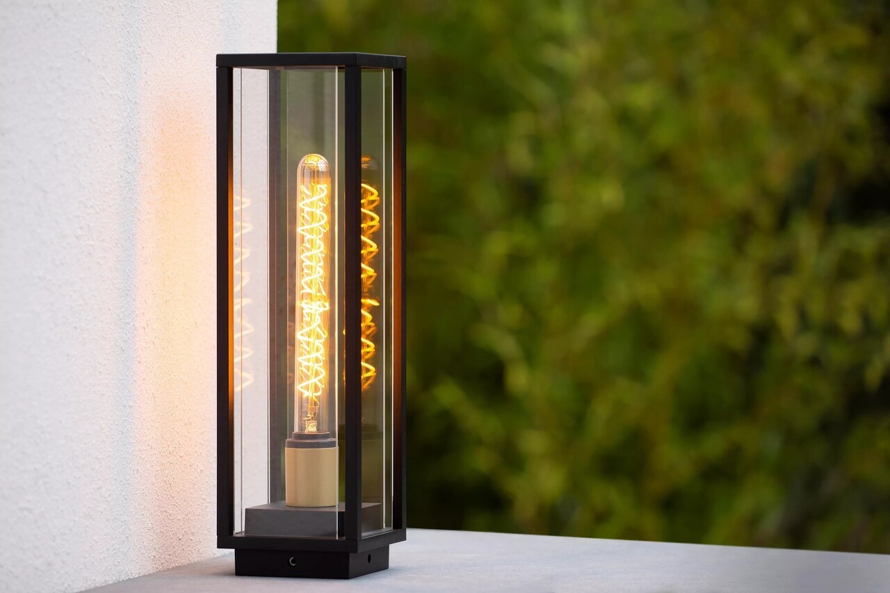 Lucide LED Sokkellamp Buiten - 1xE27 - IP54 - Zwart Lucide LED Sokkellamp Buiten - 1xE27 - IP54 - Zwart