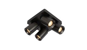 Lucide LED Plafondspot NIGEL - Dim to warm - GU10 - 4x5W 2200K/3000K - Zwart Staal Lucide LED Plafondspot NIGEL - Dim to warm - GU10 - 4x5W 2200K/3000K - Zwart Staal