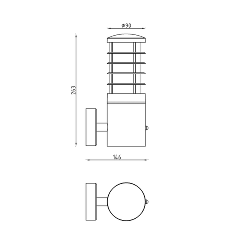 Lucide LED Wandlamp buiten SOLID - ¯90mm - E27 fitting - IP54 - Antraciet Lucide LED Wandlamp buiten SOLID - ¯90mm - E27 fitting - IP54 - Antraciet