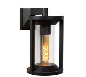 Lucide LED Wandlamp buiten CADIX - E27 fitting - IP65 - Zwart