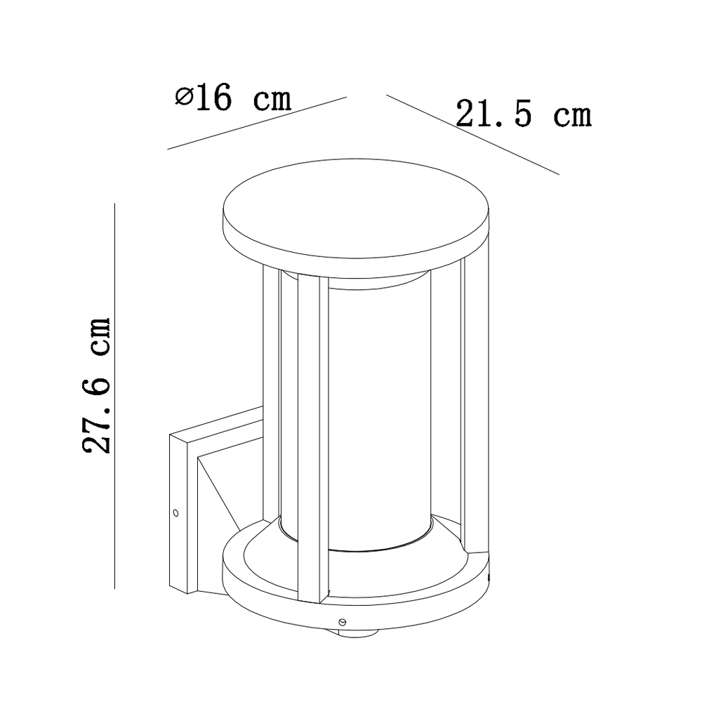 Lucide LED Wandlamp buiten CADIX - E27 fitting - IP65 - Zwart Lucide LED Wandlamp buiten CADIX - E27 fitting - IP65 - Zwart