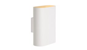 Lucide LED Wandlamp OVALIS - halfrond - Wit - voor 2x E14 - 230v aansluiting Lucide LED Wandlamp OVALIS - halfrond - Wit - voor 2x E14 - 230v aansluiting