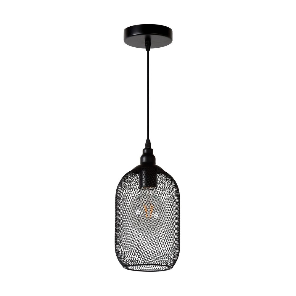 Lucide LED Hanglamp MESH - Zwart - ¯15 - 1xE27 - 60W - Metaal Lucide LED Hanglamp MESH - Zwart - ¯15 - 1xE27 - 60W - Metaal