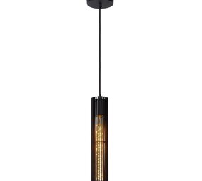 Lucide LED Hanglamp LIONEL - Mat Zwart - 340x65mm - E27 Fitting - max 40W - Metaal