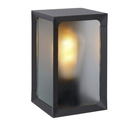 Lucide LED Wandlamp buiten CAGE - Antraciet - E27 fitting - IP44 - Antraciet