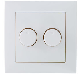 LED Dimmer DUO afdekraam / afdekplaat Modern - 84x84mm