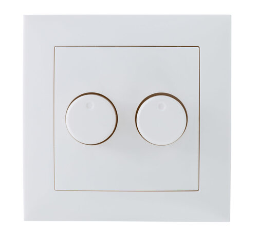 LED Dimmer DUO afdekraam / afdekplaat Modern - 84x84mm