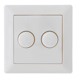 LCB LED Europe  LED Dimmer DUO afdekraam / afdekplaat Klassiek - 84x84mm