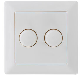 LCB LED Europe  LED Dimmer DUO afdekraam / afdekplaat Klassiek - 84x84mm