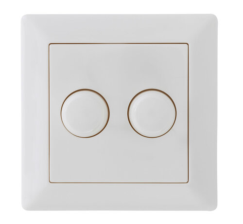 LED Dimmer DUO afdekraam / afdekplaat Klassiek - 84x84mm