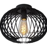 Lucide LED Plafondlamp REDA - zwart - 1x E27 fitting - 32cm