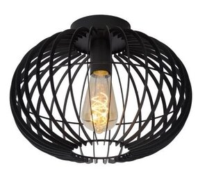 Lucide LED Plafondlamp REDA - zwart - 1x E27 fitting - 32cm