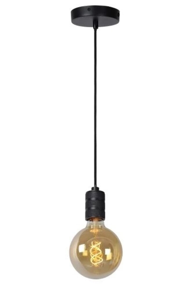 Lucide JOVA - Hanglamp - Ø 4,6 cm - 1xE27 - Zwart