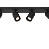 Lucide LED Plafondspot - Punch  Richtbaar - Zwart  Mat | 4x GU10 - 230v