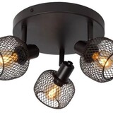 Lucide LED Plafondspot - MAREN - 3xE14 - Zwart