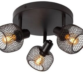 Lucide LED Plafondspot - MAREN - 3xE14 - Zwart
