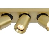 Lucide LED Plafondspot - Dim to warm - GU10 - 3x5W 2200K/3000K - Mat goud