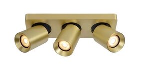 Lucide LED Plafondspot - Dim to warm - GU10 - 3x5W 2200K/3000K - Mat goud Lucide LED Plafondspot - Dim to warm - GU10 - 3x5W 2200K/3000K - Mat goud