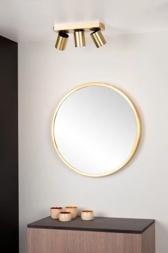 Lucide LED Plafondspot - Dim to warm - GU10 - 3x5W 2200K/3000K - Mat goud Lucide LED Plafondspot - Dim to warm - GU10 - 3x5W 2200K/3000K - Mat goud