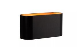 Lucide LED Wandlamp Ovaal - Zwart Goud met G9 fitting - 80x80x160 mm Lucide LED Wandlamp Ovaal - Zwart Goud met G9 fitting - 80x80x160 mm