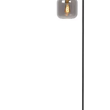 Lucide LED Vloerlamp - JOANET - Ø 19 cm - 1xE27 - Fumé smoked glas