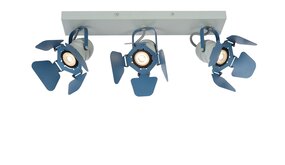 Lucide Lucide PICTO - Plafondspot Kinderkamer - 3xGU10 - Blauw Lucide Lucide PICTO - Plafondspot Kinderkamer - 3xGU10 - Blauw