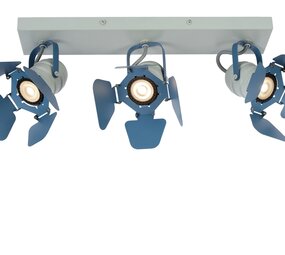 Lucide Lucide PICTO - Plafondspot Kinderkamer - 3xGU10 - Blauw