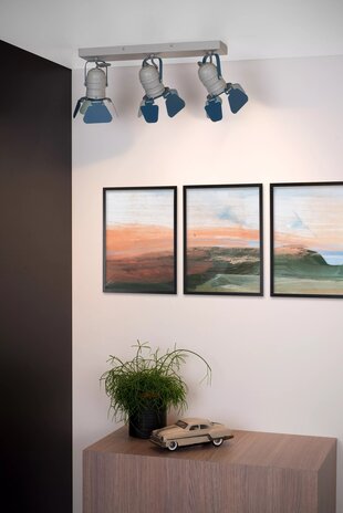 Lucide Lucide PICTO - Plafondspot Kinderkamer - 3xGU10 - Blauw Lucide Lucide PICTO - Plafondspot Kinderkamer - 3xGU10 - Blauw