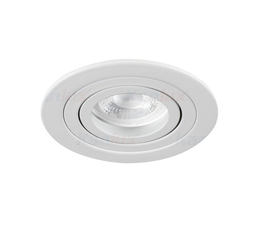 Inbouwspot wit rond - kantelbaar - zaagmaat 80mm - buitenmaat 92mm