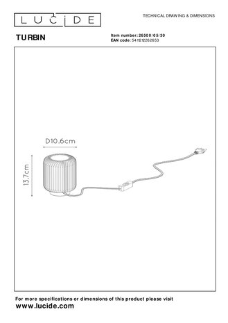 Lucide LED Tafellamp - ¯ 10,6 cm - LED - 1x5W 3000K - Zwart Lucide LED Tafellamp - ¯ 10,6 cm - LED - 1x5W 3000K - Zwart