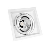Spectrum voor de installateur: Betaalbare kwaliteit en veelzijdige LED-oplossingen LED Inbouwspot armatuur Vierkant - Wit  AR111 -  186MM - 1-Lichts  GU10 Fitting |  Kantelbaar excl. Lichtbron - 186x186x43mm