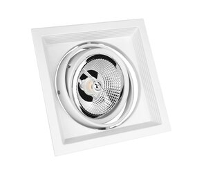 Spectrum voor de installateur LED Inbouwspot armatuur Vierkant - Wit  AR111 -  186MM - 1-Lichts  GU10 Fitting |  Kantelbaar excl. Lichtbron - 186x186x43mm