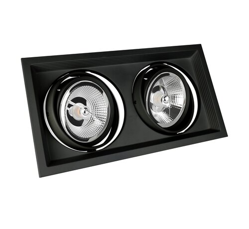 LED Inbouwspot Maxi DUE - GU10 AR111 - excl. LED spot - mat zwart