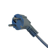 Aansluitsnoer hoekstekker - 2 meter - H03VV-F 3G0,75 - Grijs