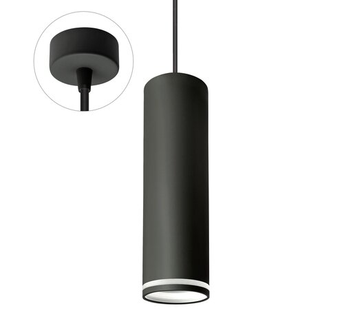 LED hanglamp MADARA RING - 1x GU10 aansluiting - Mat zwart