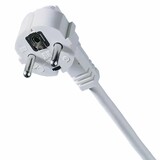 Aansluitsnoer hoekstekker - 5 meter - H03VV-F 3G0,75 - Wit