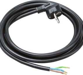 LCB LED Europe  Aansluitsnoer hoekstekker - 3 meter - H03VV-F 3G0,75 - Zwart