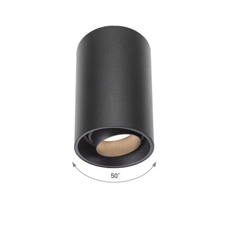 Spectrum voor de installateur LED plafondspot CHLOE LENS - 1x GU10 aansluiting - Mat zwart