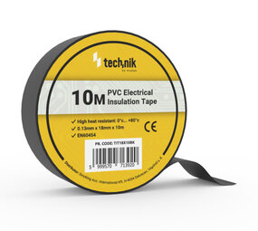 Technik Isolatietape 0,13mm*18mm*10 meter Zwart