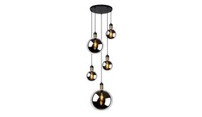 Lucide JULIUS Reserve glas - zwart - 1x E27 fitting - Fumé - 20cm Lucide JULIUS Reserve glas - zwart - 1x E27 fitting - Fumé - 20cm