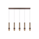 Lucide LED Hanglamp Dimbaar - Margary Brons Koper - 5 Lichts 21W - 2700K warm wit licht - 3 Jaar garantie