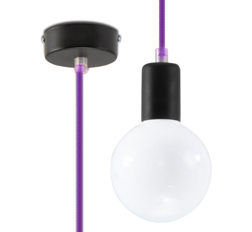 Sollux Lighting Hanglamp EDISON violet